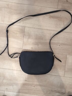 Banana Republic Black Crossbody Bag with Gold Hardware
